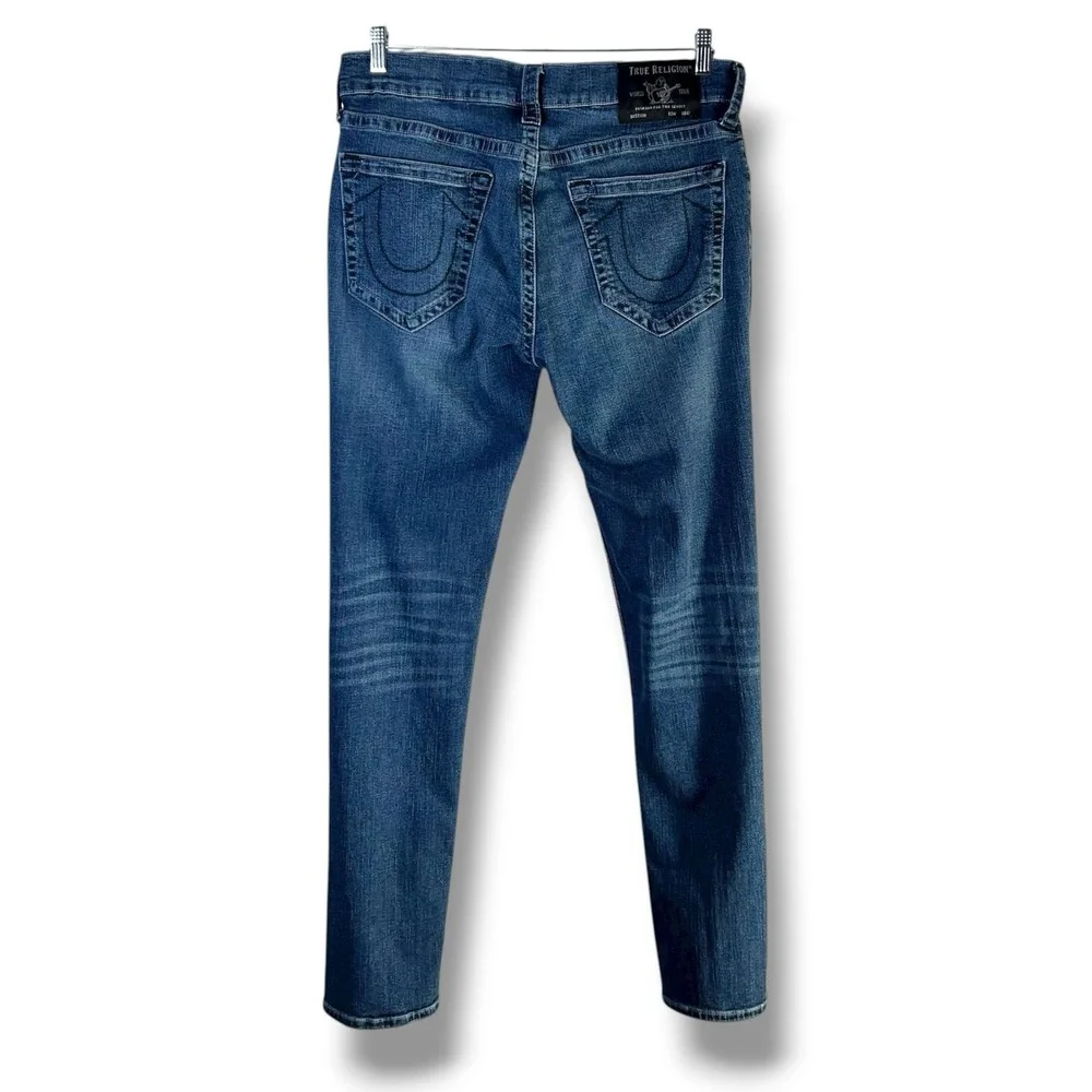 True Religion‎ Mens Sz 34 (36x33) Rocco Denim Jeans Relaxed Skinny Biker Casual